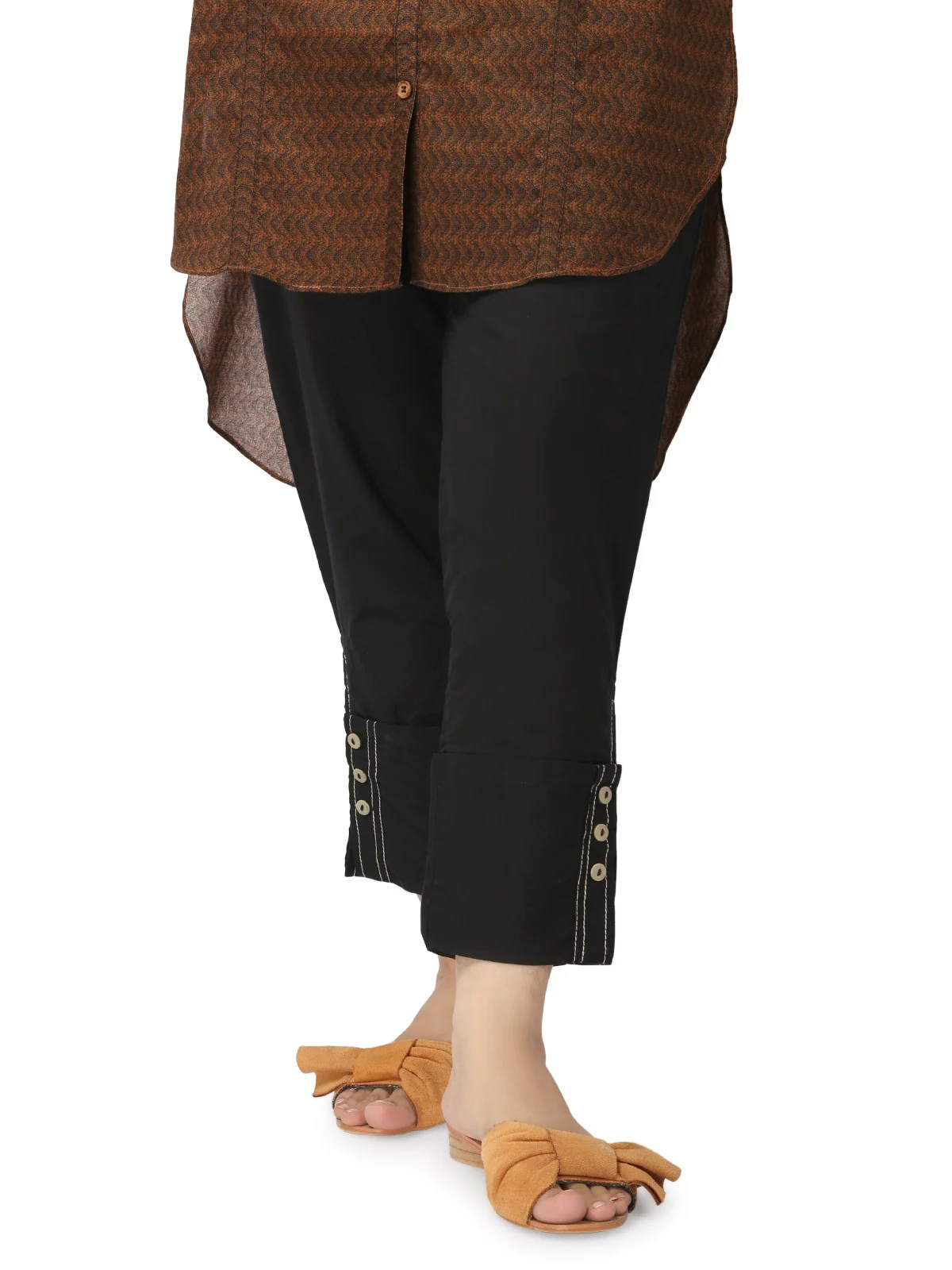 Women's Black Trouser - ELBP19-76192 - Image 2
