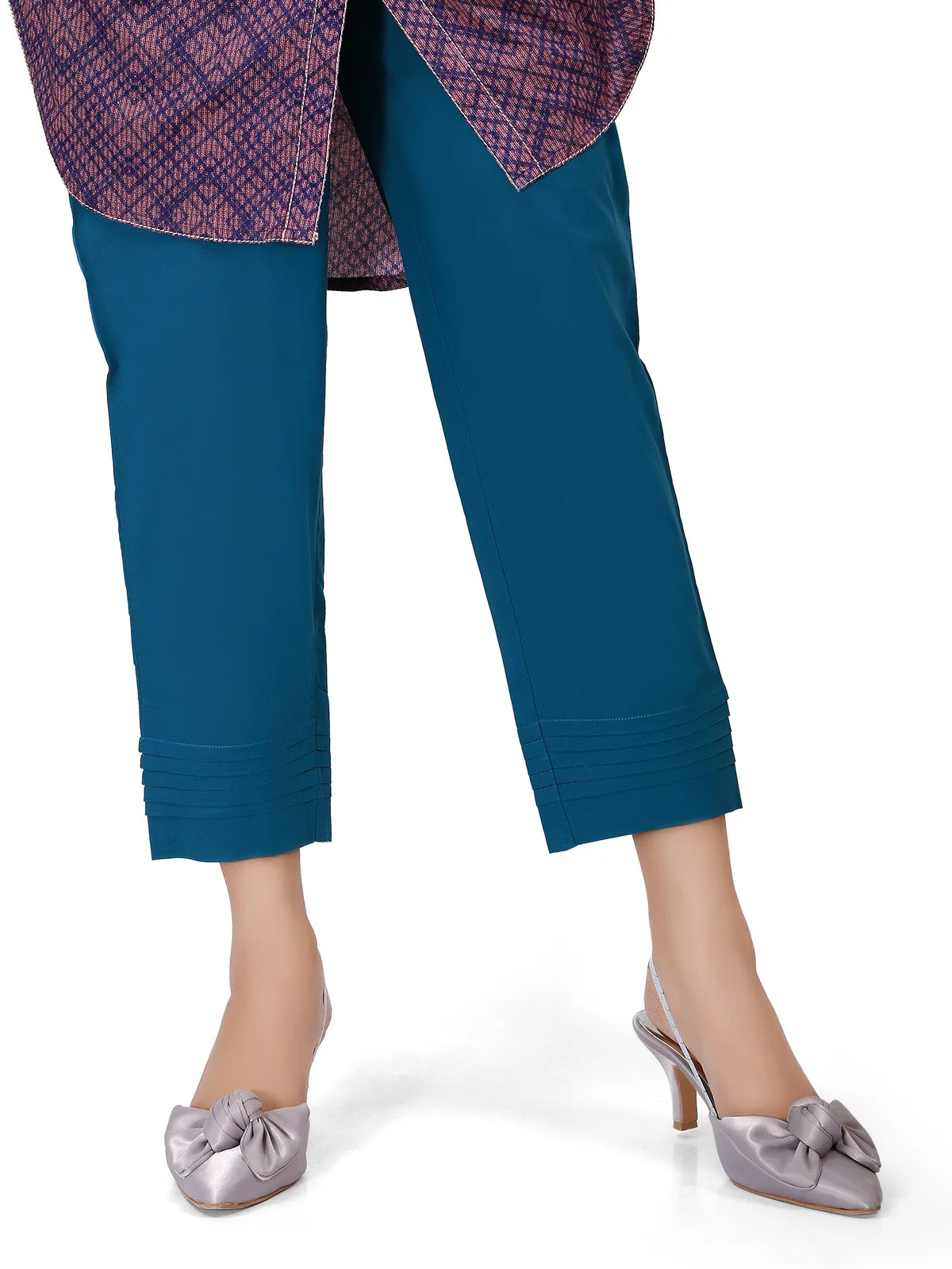 Women's Teal Trouser - ELBP19-76206 - Image 2