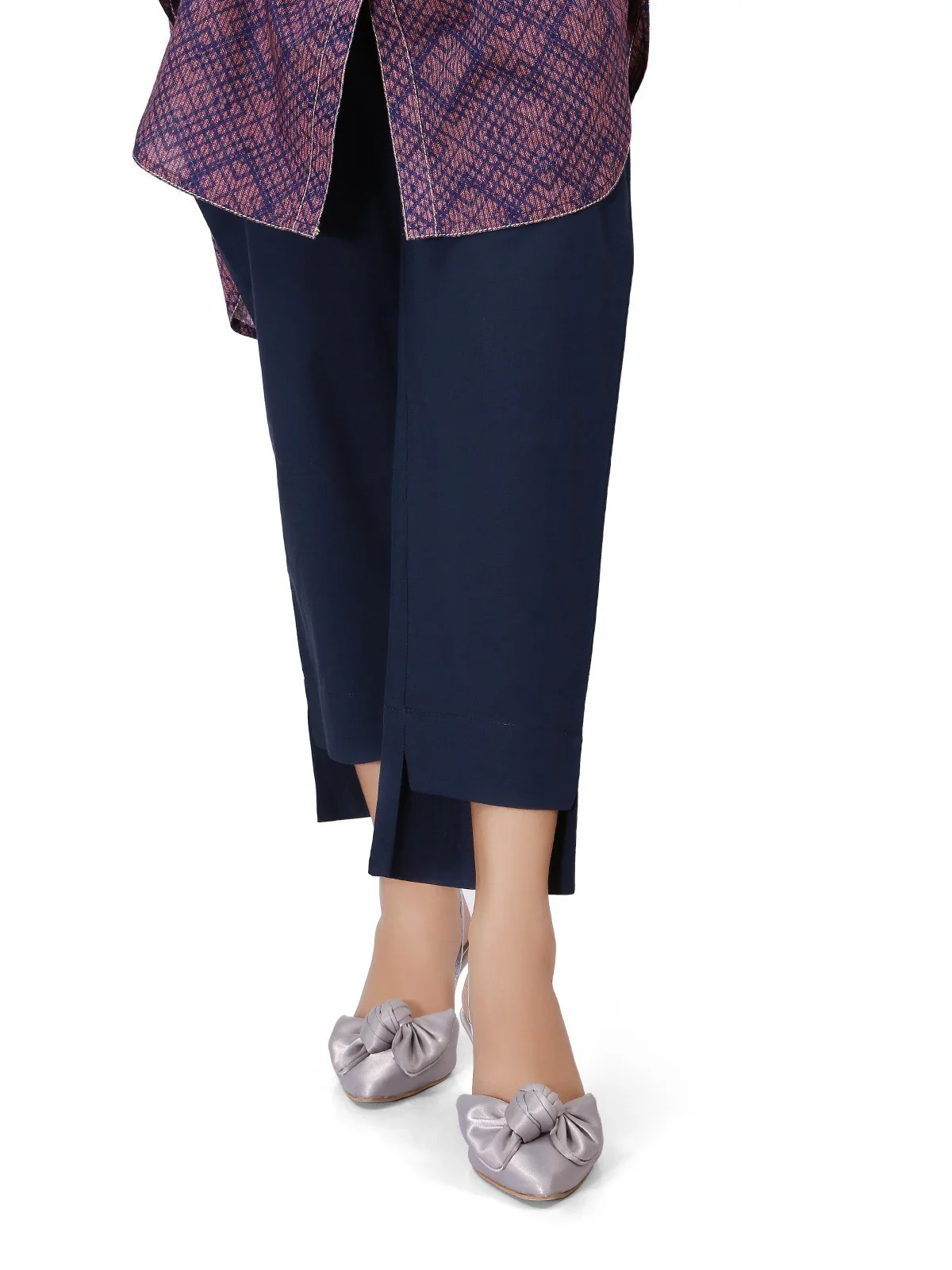 Women's Navy Blue Trouser - ELBP19-76210 - Image 3