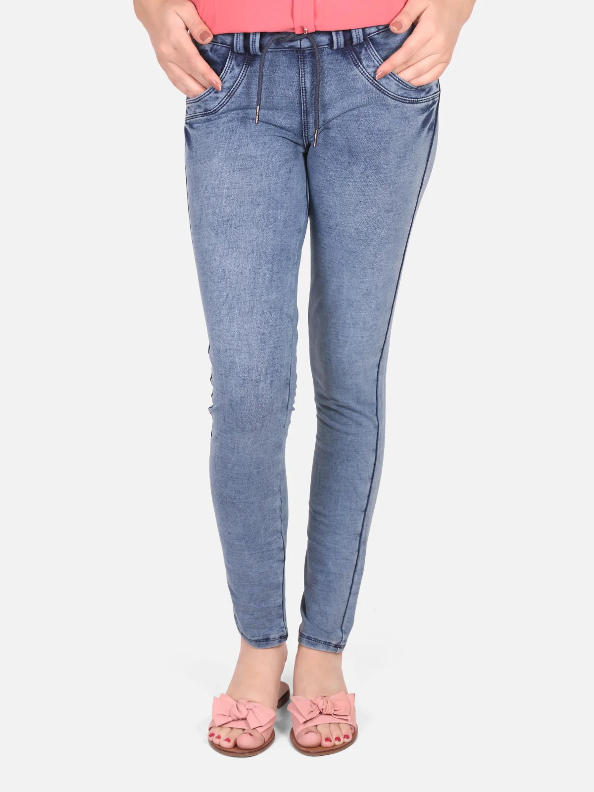 Women's Light Blue Basic Tights - ELBT17-001
