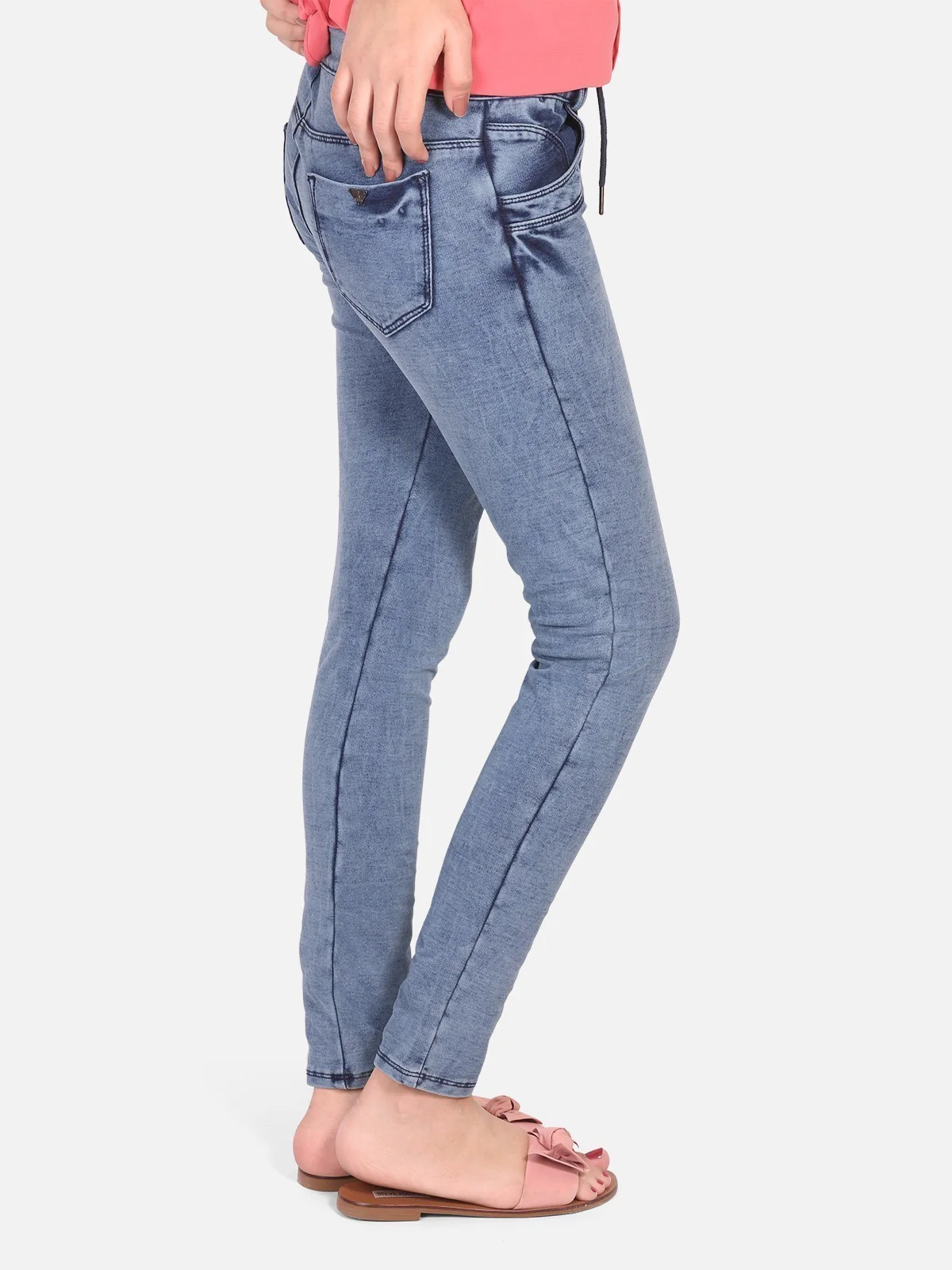 Women's Light Blue Basic Tights - ELBT17-001 - Image 3