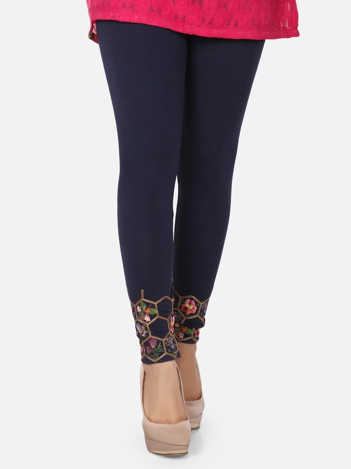 Women's Grey Basic Tights - ELBTE19-76138 - Image 3