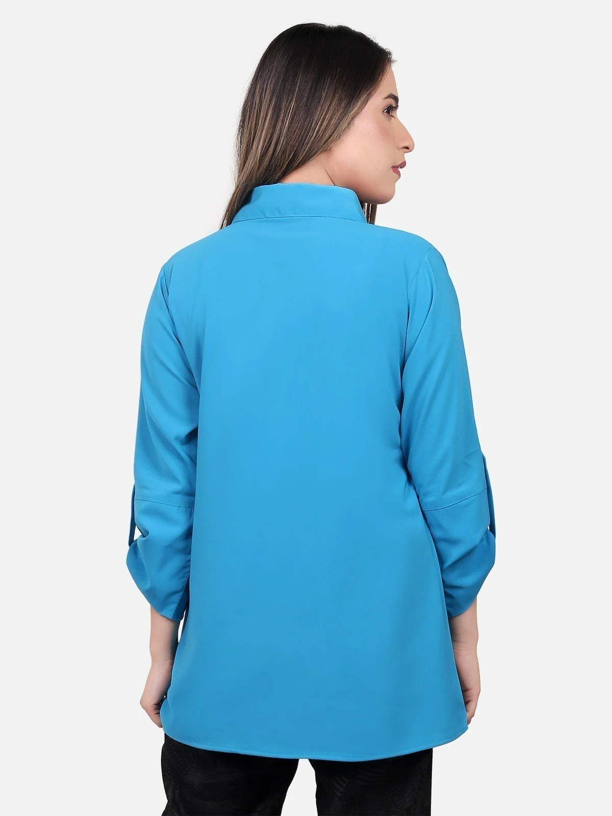 Women's Teal Blue Western Top - ELTW18-66227 - Image 3