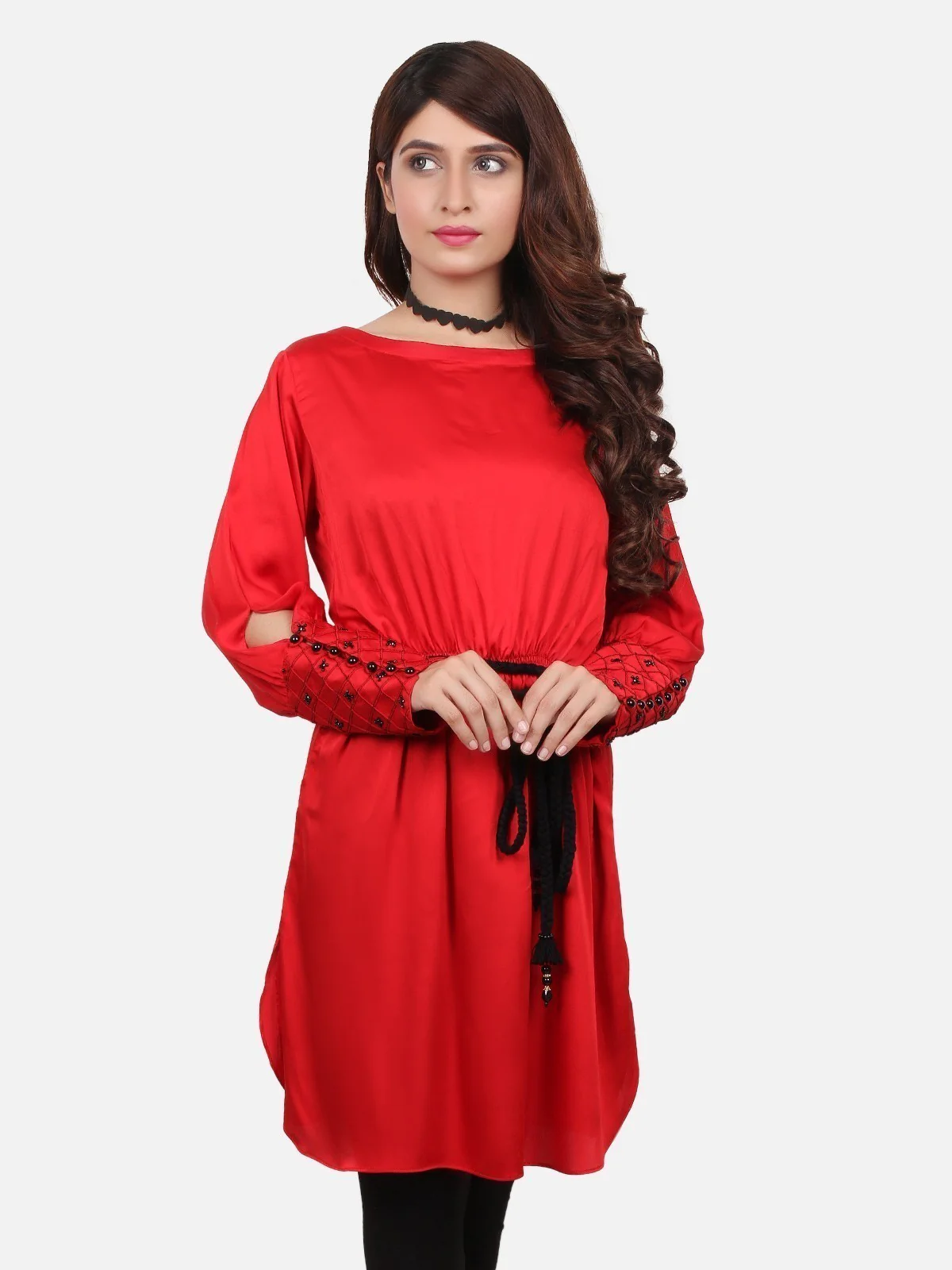 Women's Red Western Top - ELTW18-66431 - Image 2