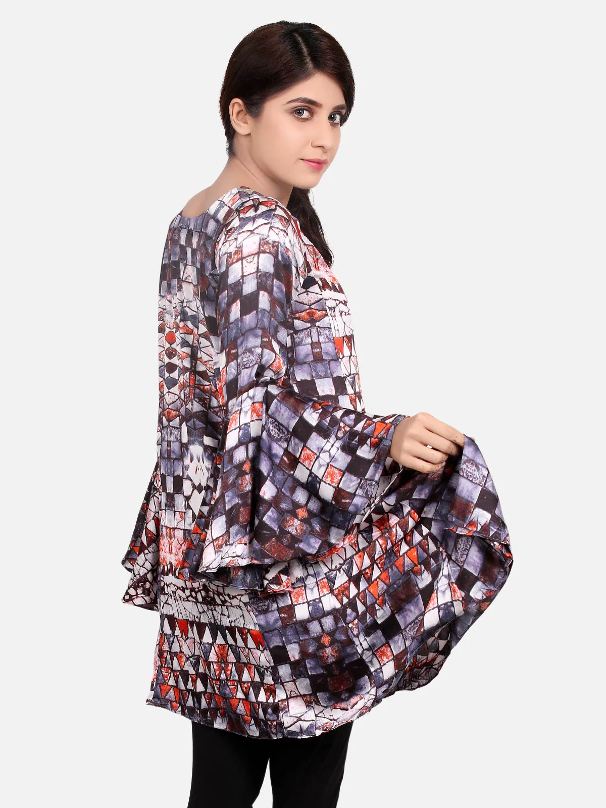 Women's Grey Western Top - ELTW18-66465 - Image 2