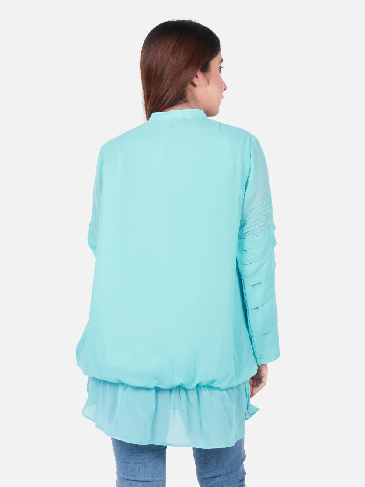 Women's Aqua Western Top - ELTW18-66589 - Image 3