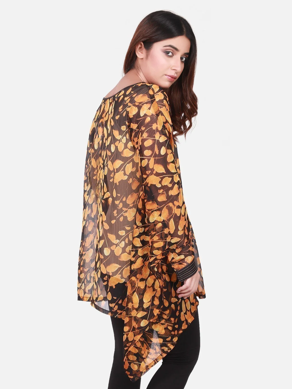 Women's Black & Golden Western Top - ELTW18-66657 - Image 3