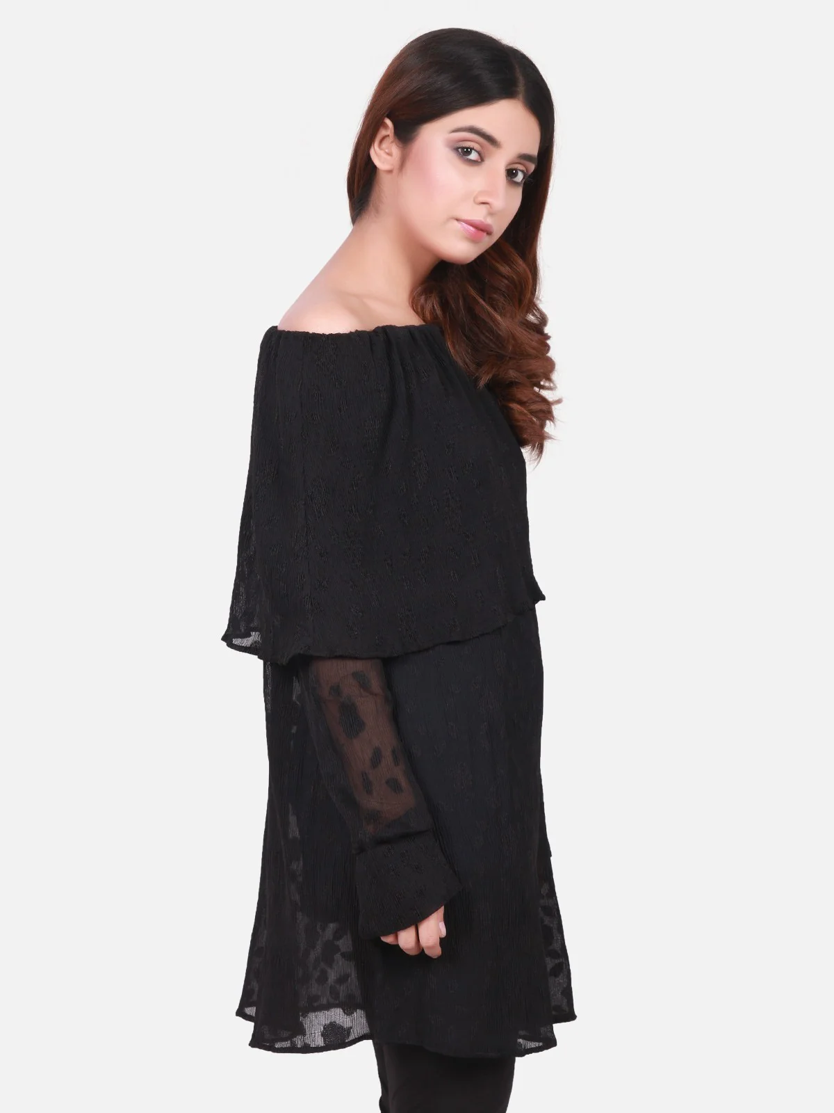 Women's Black Western Top - ELTW18-66681 - Image 2