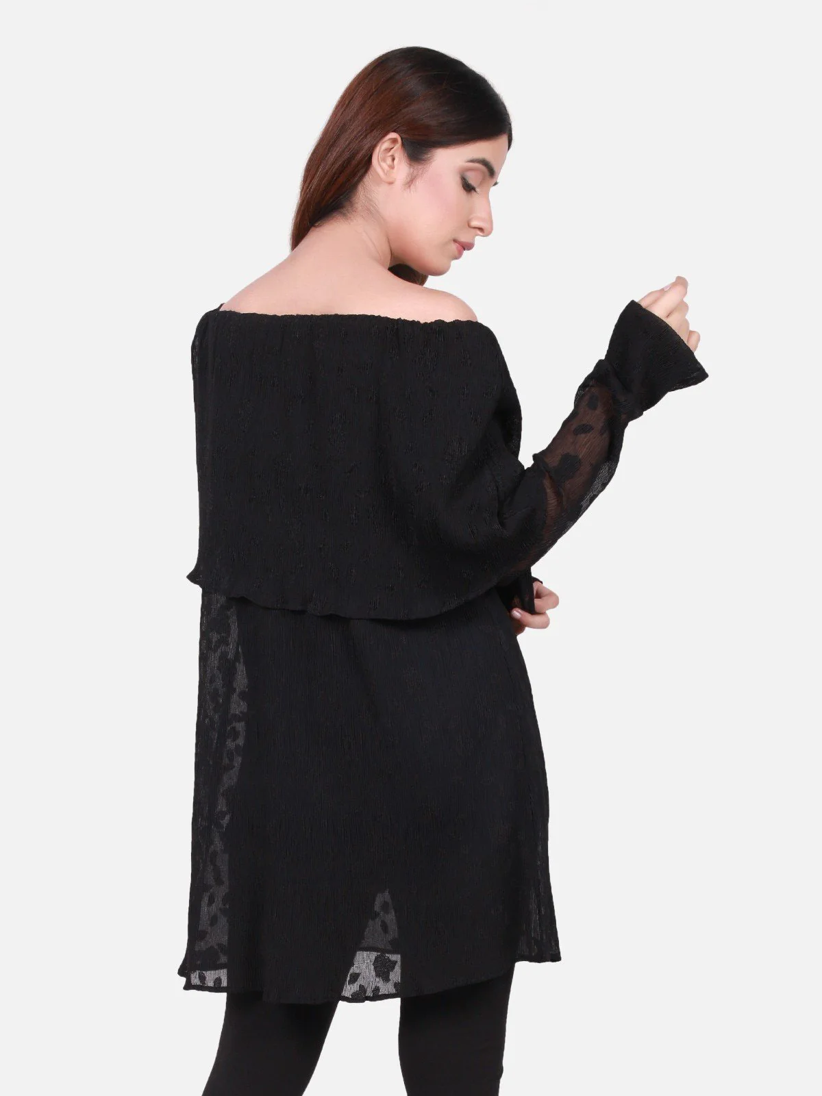 Women's Black Western Top - ELTW18-66681 - Image 3
