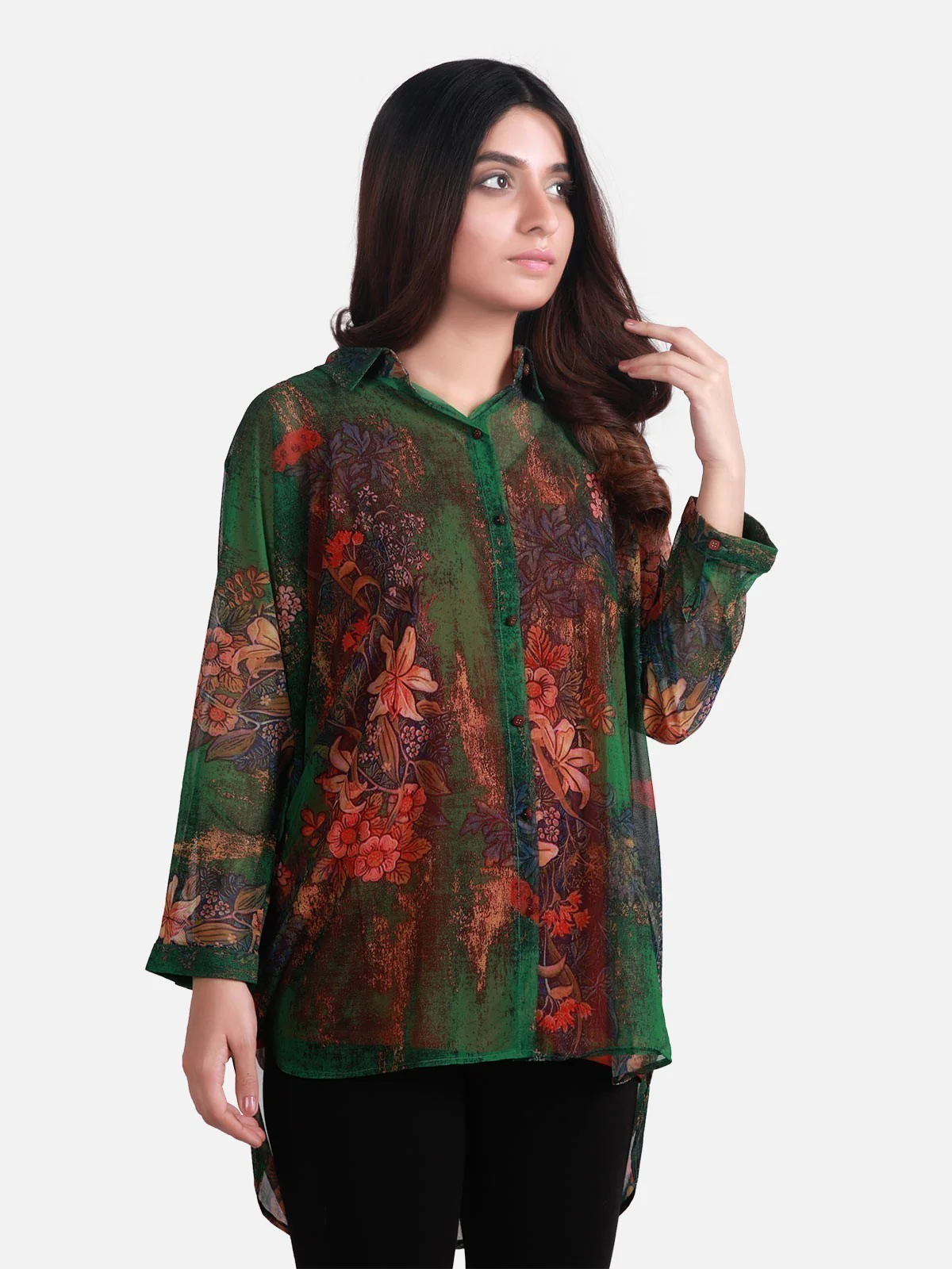 Women's Green Western Top - ELTW19-66678 - Image 2