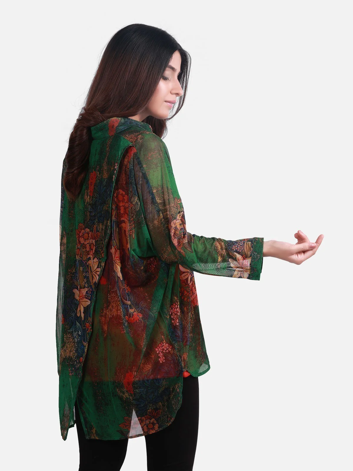 Women's Green Western Top - ELTW19-66678 - Image 3