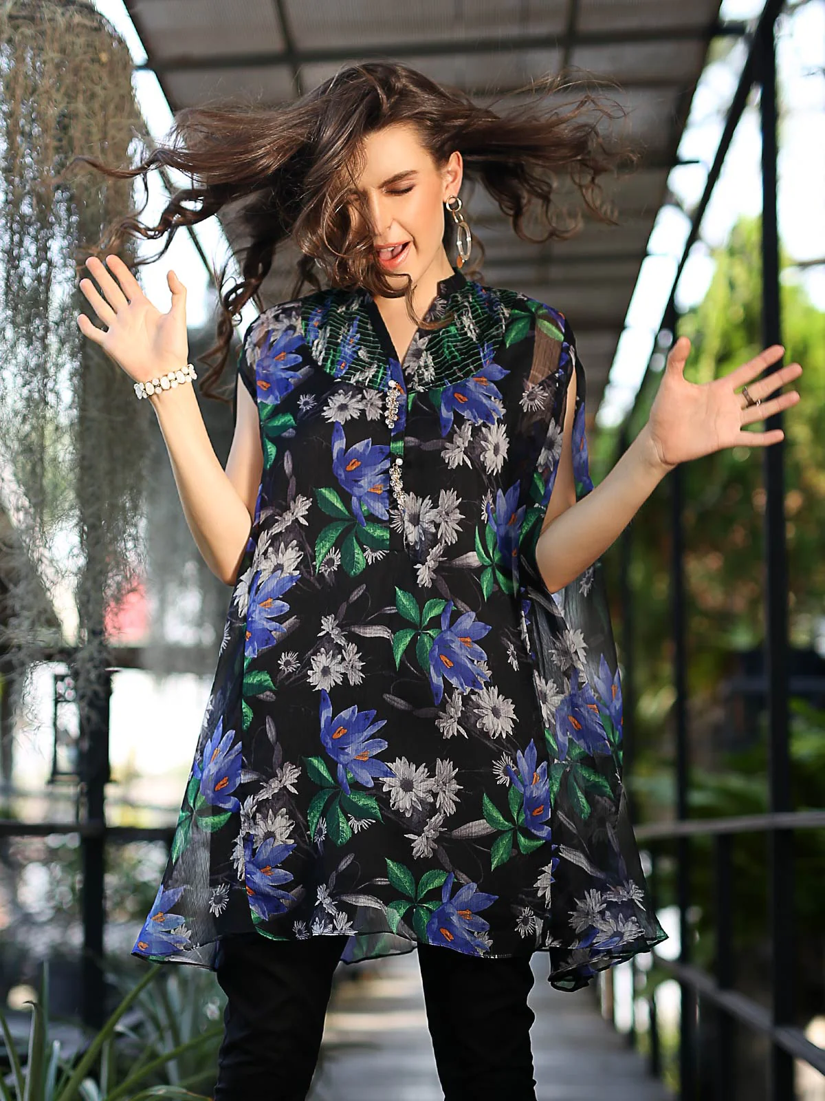 Women's Black Western Top - ELTW19-66680 - Image 2