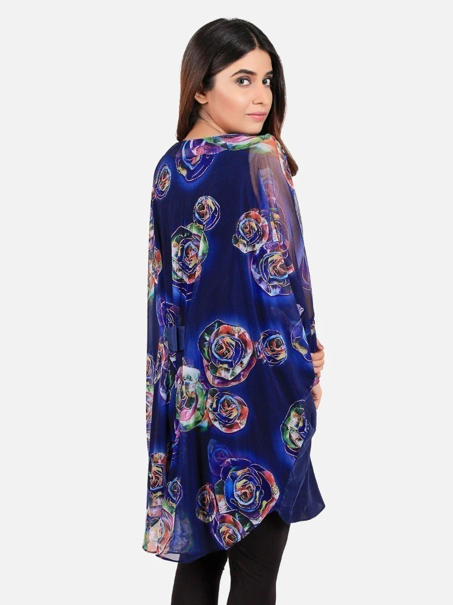 Women's Navy Blue Western Top - ELTW19-66713 - Image 3