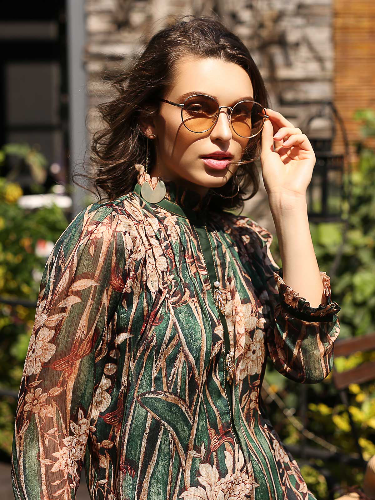 Women's Green Western Top - ELTW19-66714 - Image 2