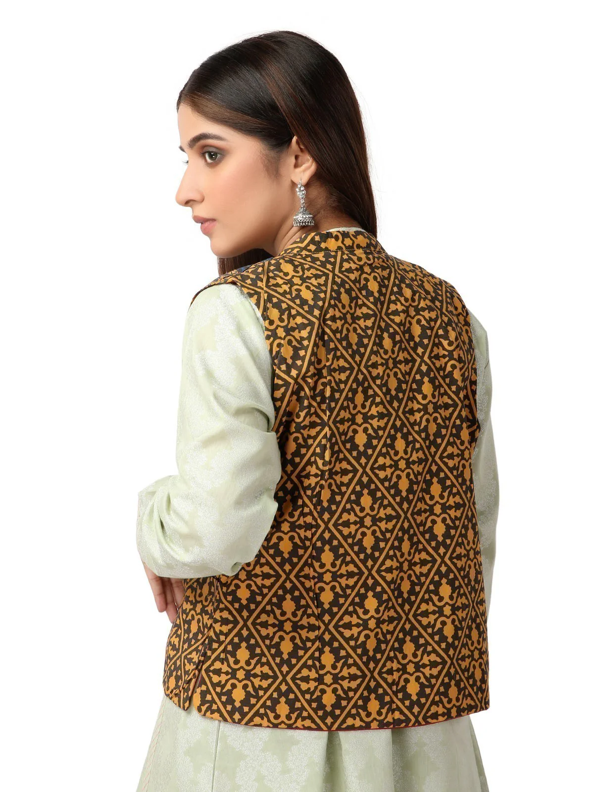 Women's Mustard Waist Coat - ELTWC19-66953 - Image 4