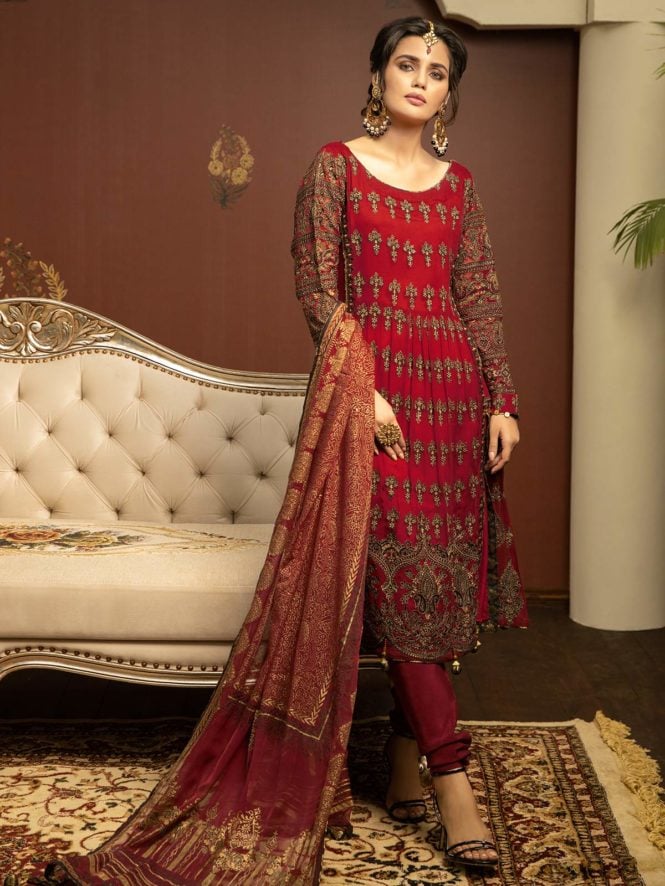 Unstitched Embroidered Viscose Suit - ELU19C9-19879
