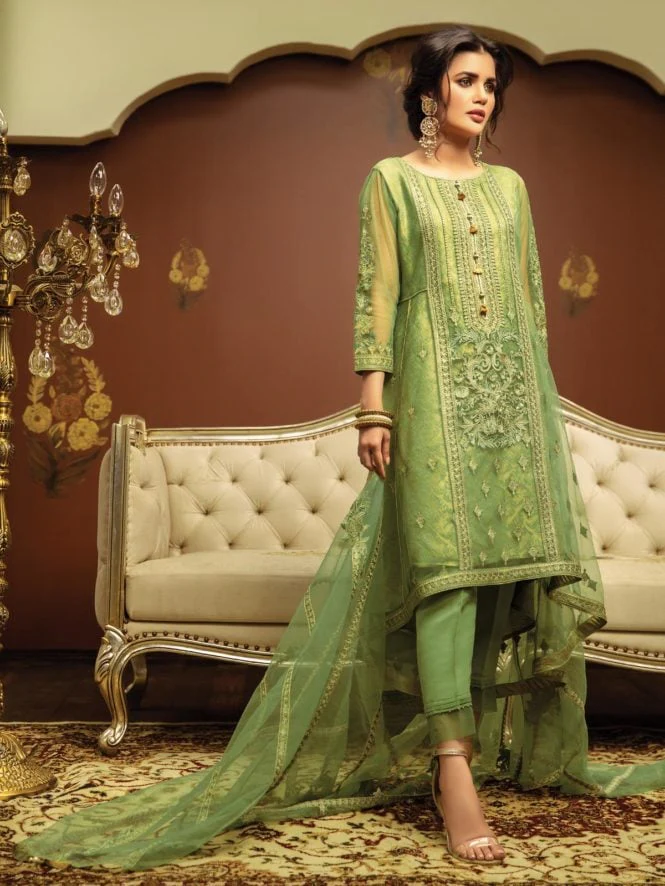 Unstitched Embroidered Viscose Suit - ELU19C9-19942