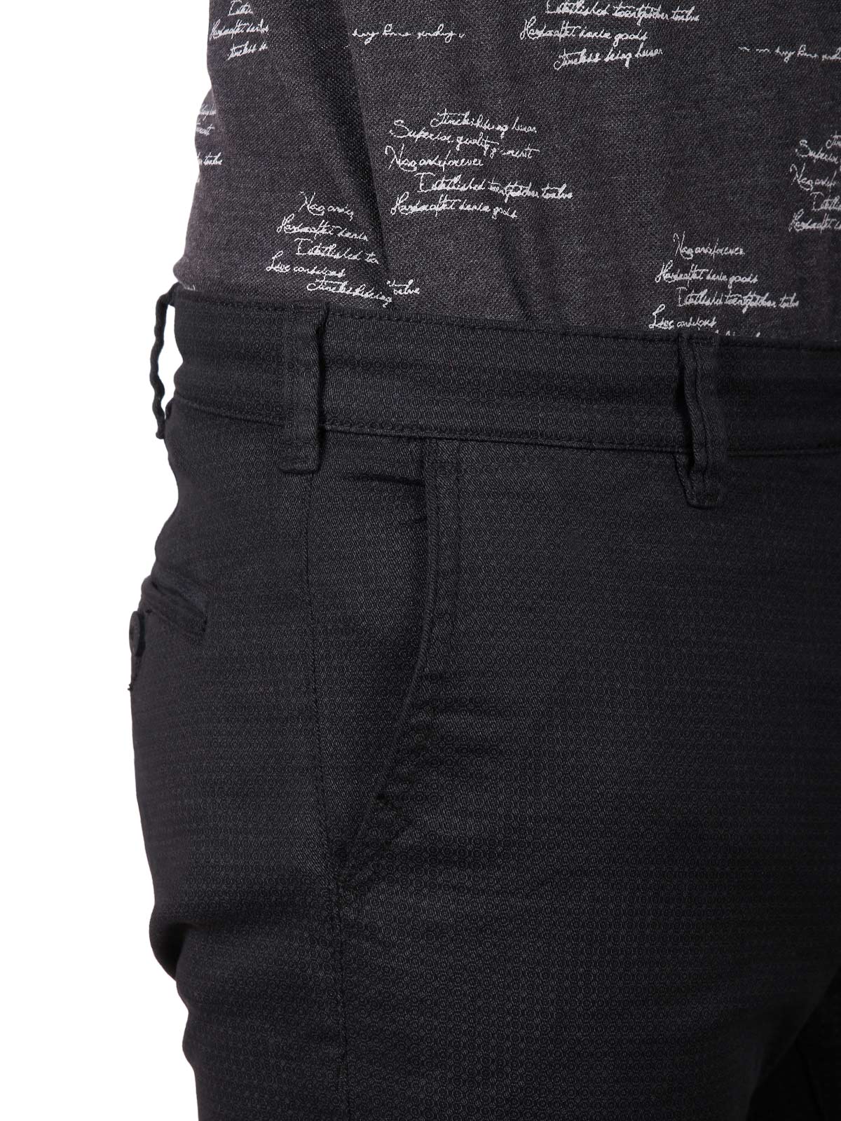 Men's Charcoal Chino Pant - EMBCP19-013 - Image 4