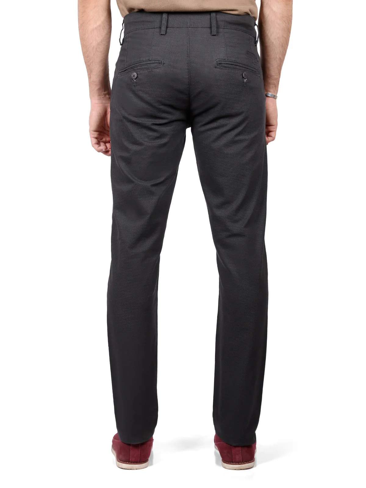 Men's Charcoal Chino Pant - EMBCP19-016 - Image 4