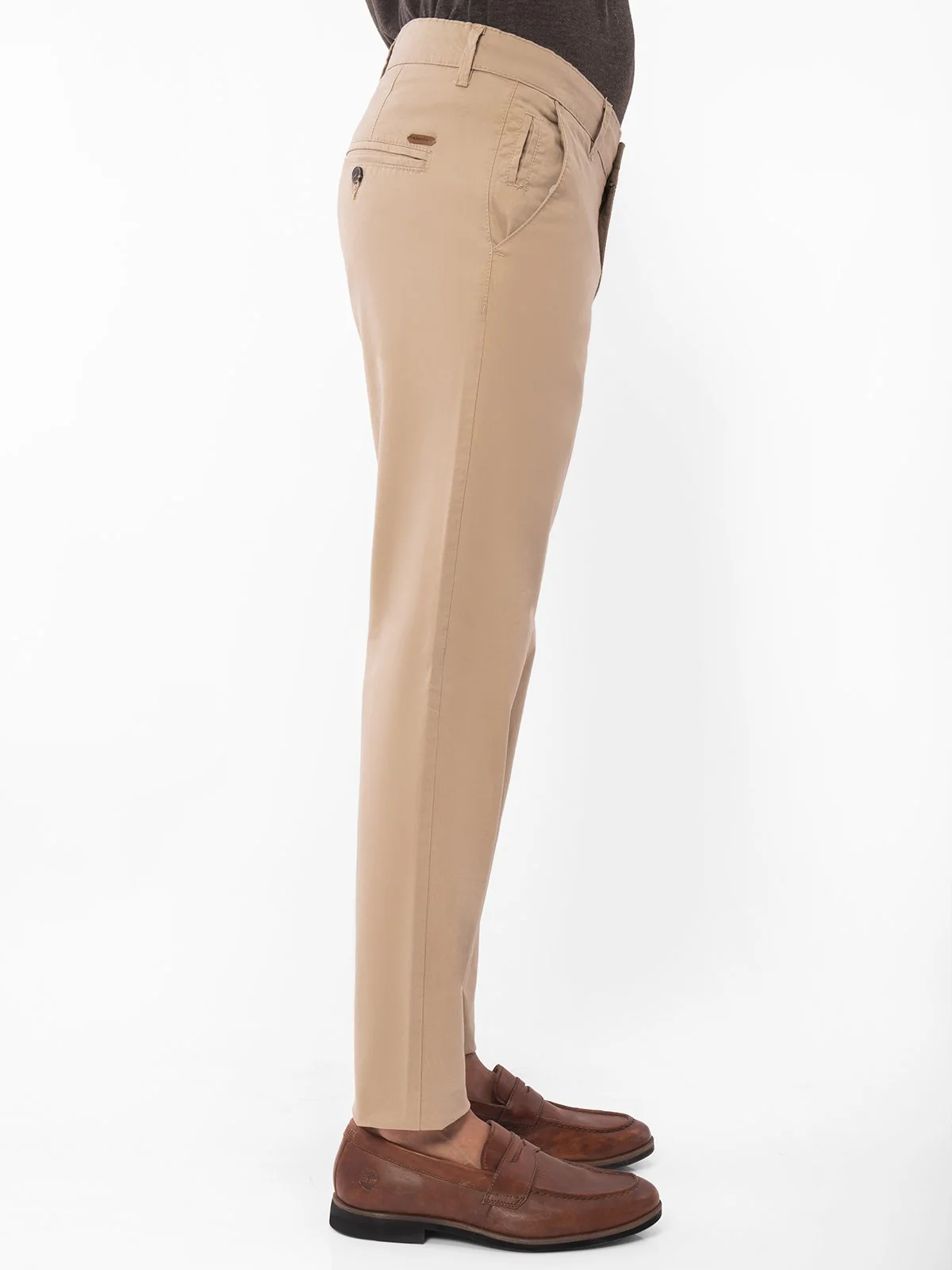 Men's Mid Khaki Chino Pant - EMBCP21-001 - Image 2