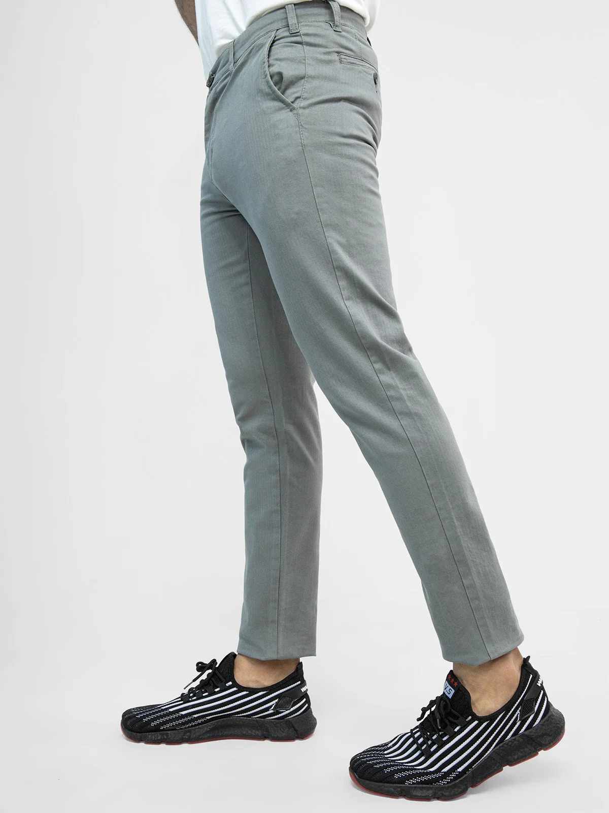 Men's Grey Chino Pant - EMBCP21-009 - Image 2