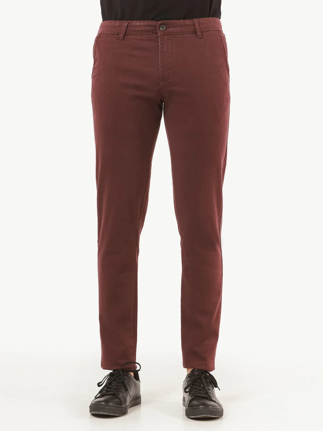 Men's Maroon Chino Pant - EMBCP22-004