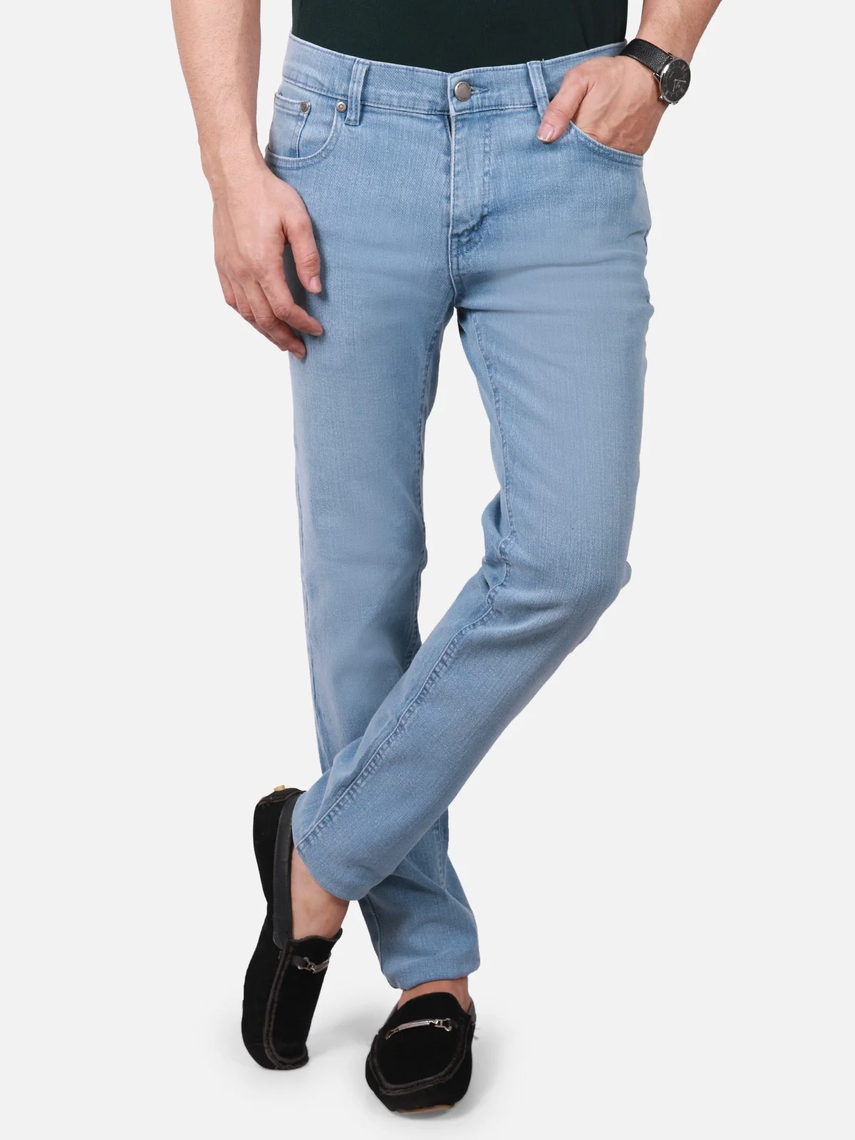 Men's Light Blue Jeans - EMBPD18-002 - Image 2