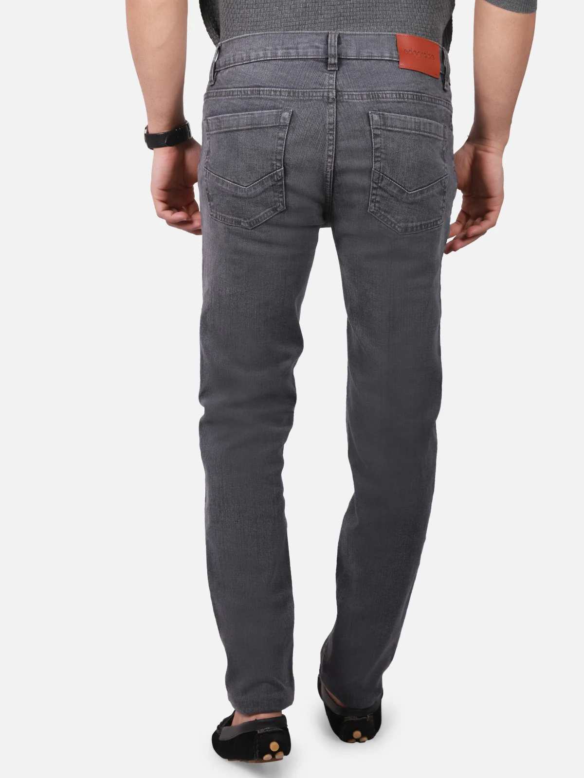 Men's Dark Grey Jeans - EMBPD18-004 - Image 3