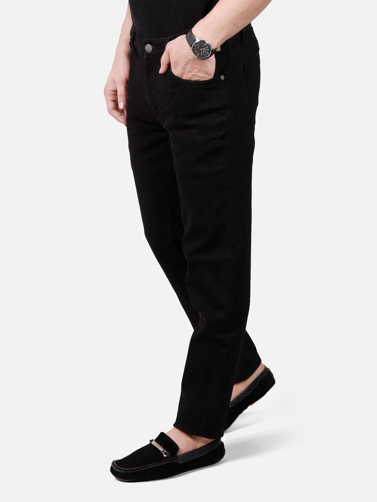 Men's Black Jeans - EMBPD18-005 - Image 2