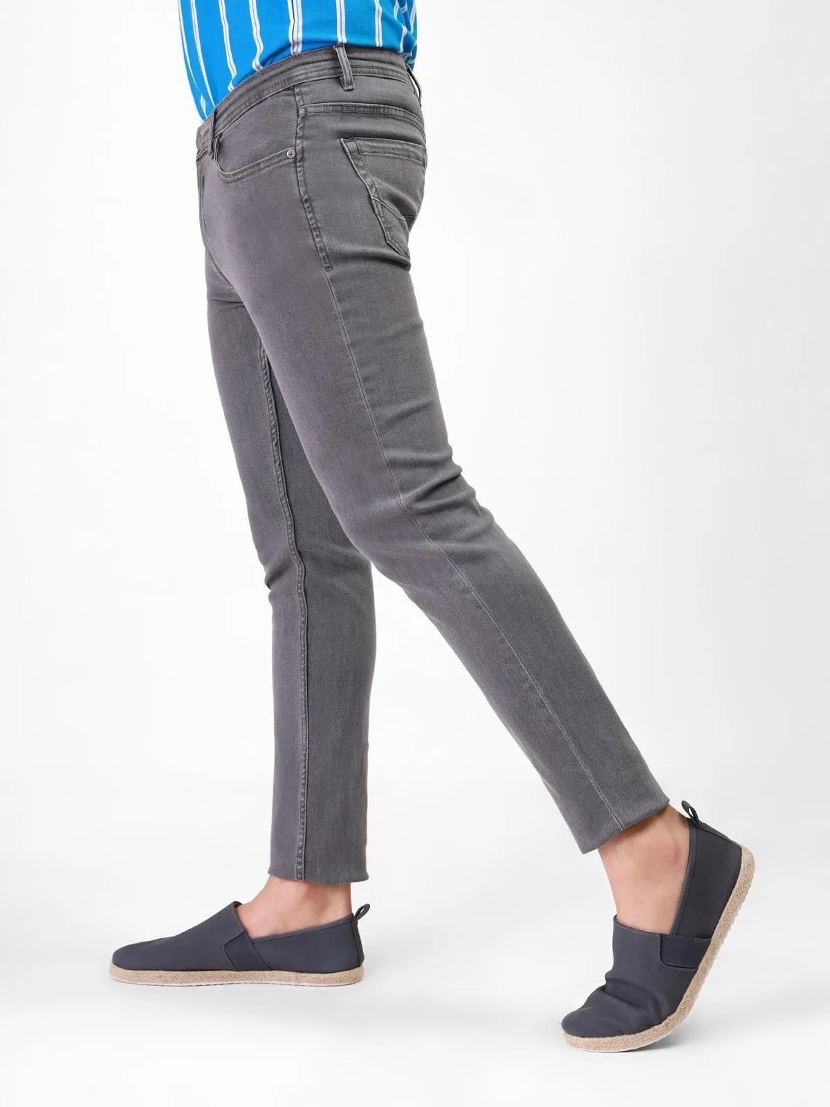 Men's Grey Jeans - EMBPD21-007 - Image 3