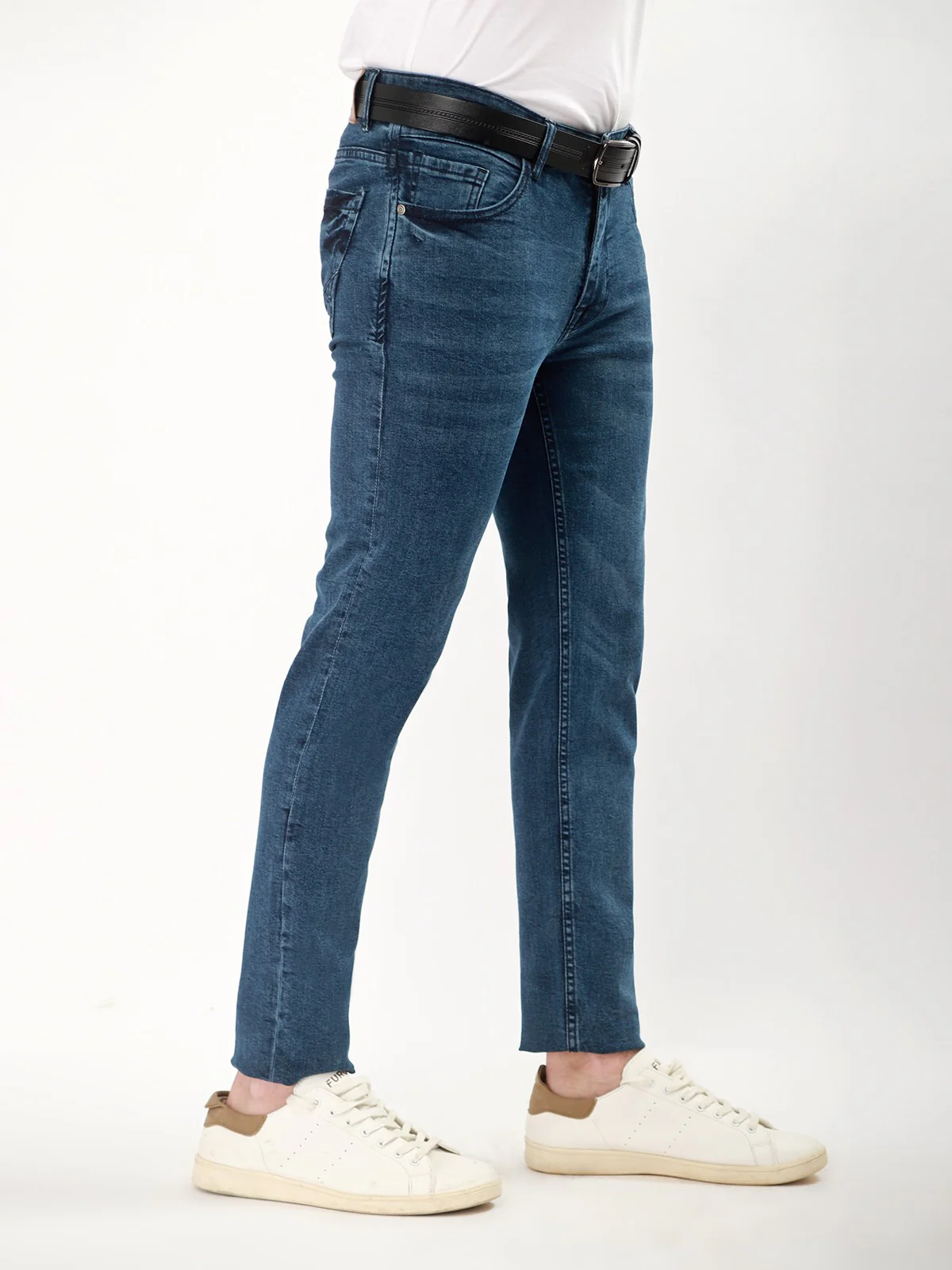 Men's Indigo Blue Jeans - EMBPD21-009 - Image 2