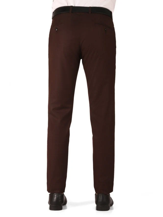 Men's Deep Brown Pant - EMBPF19-015 - Image 3