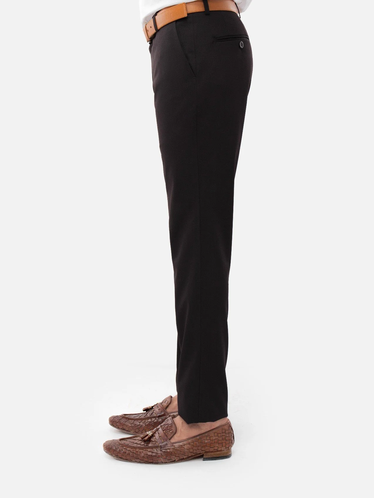 Men's Black Suit Pant - EMBPF20-021 - Image 2