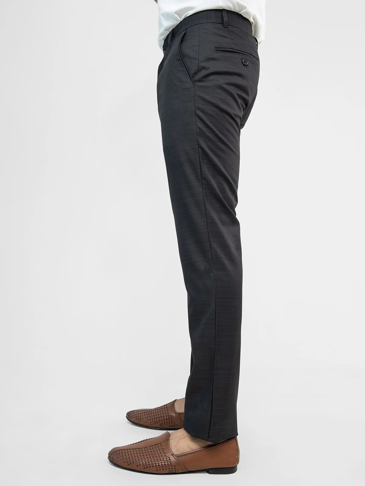 Men's Black Formal Pant - EMBPF21-15217 - Image 2