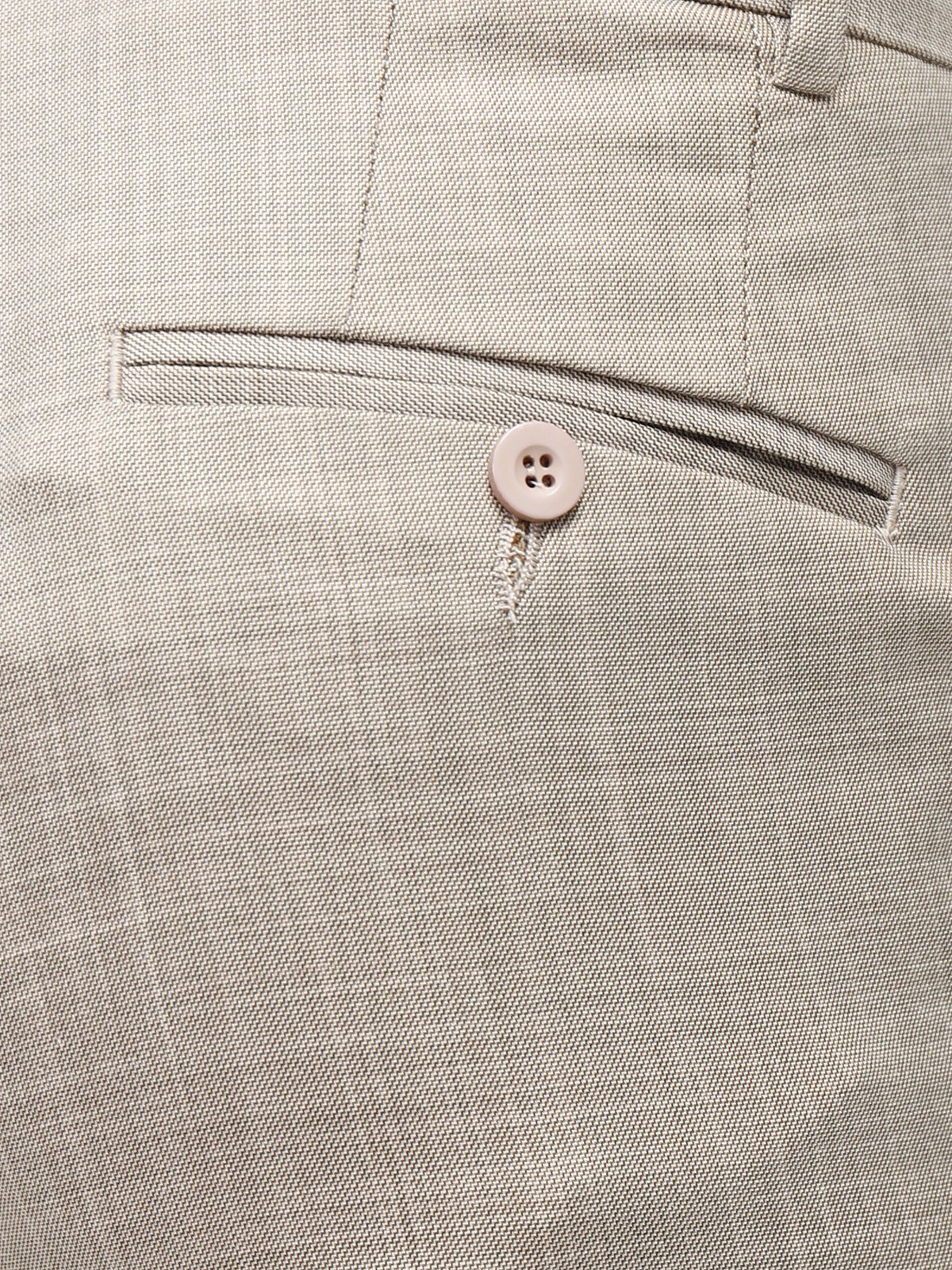 Men's Beige Formal Pant - EMBPF21-15219 - Image 3