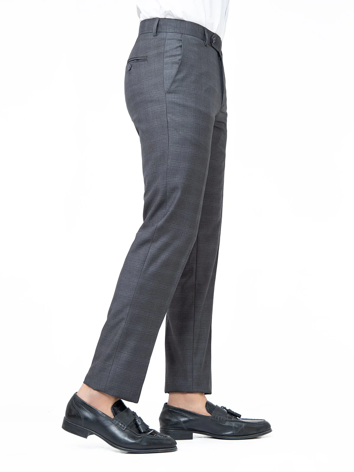 Men's Charcoal Formal Pant - EMBPF22-15214 - Image 2