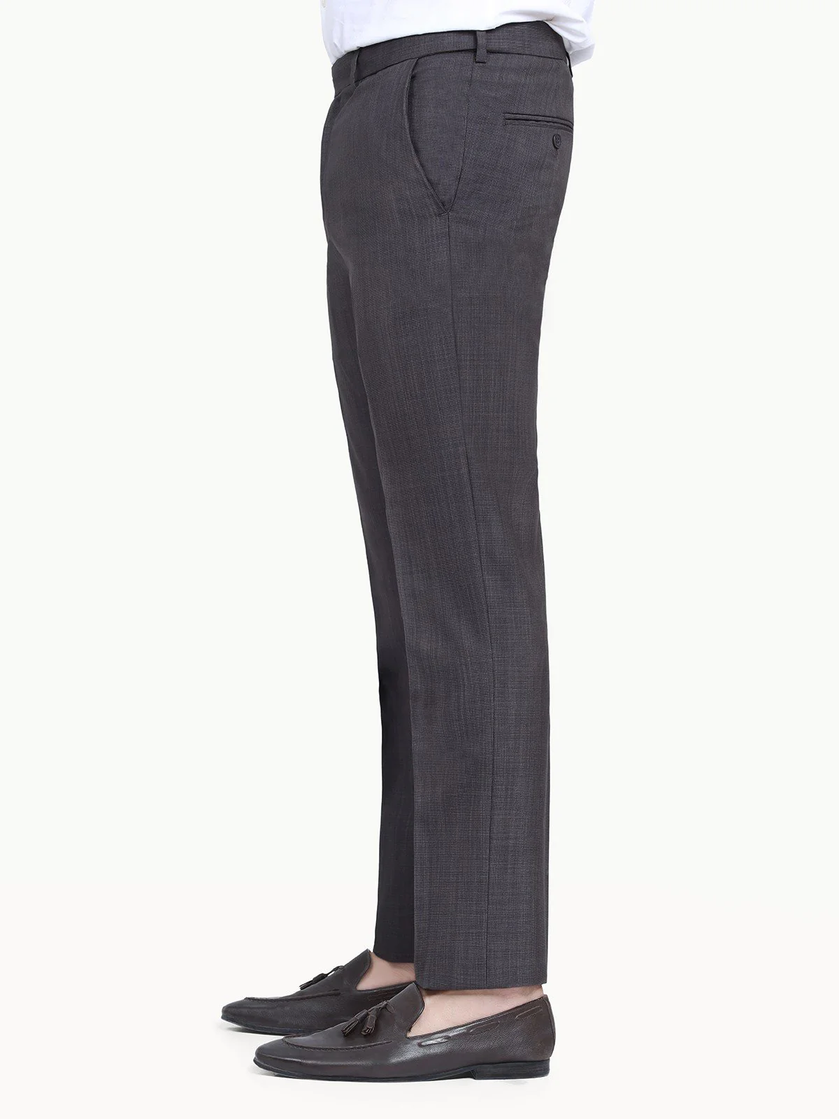 Men's Dark Grey Formal Pant - EMBPF22-15215 - Image 3