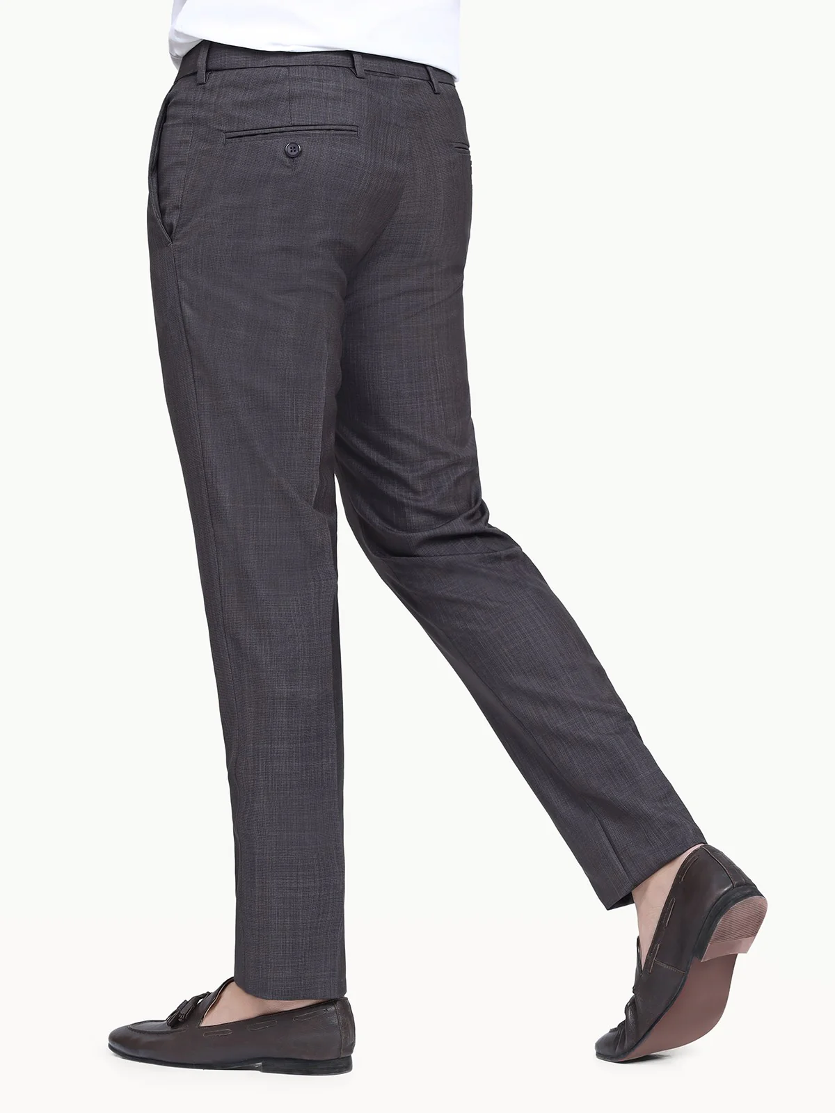 Men's Dark Grey Formal Pant - EMBPF22-15215 - Image 8