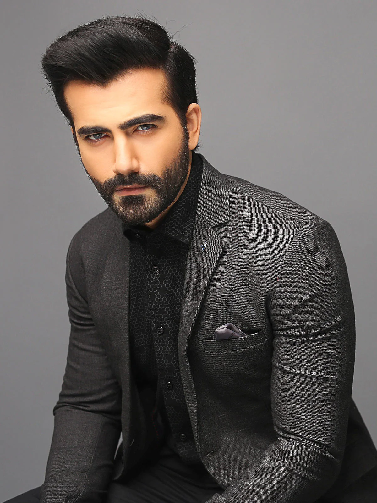 Men's Charcoal Blazer - EMTB18-6652 - Image 3