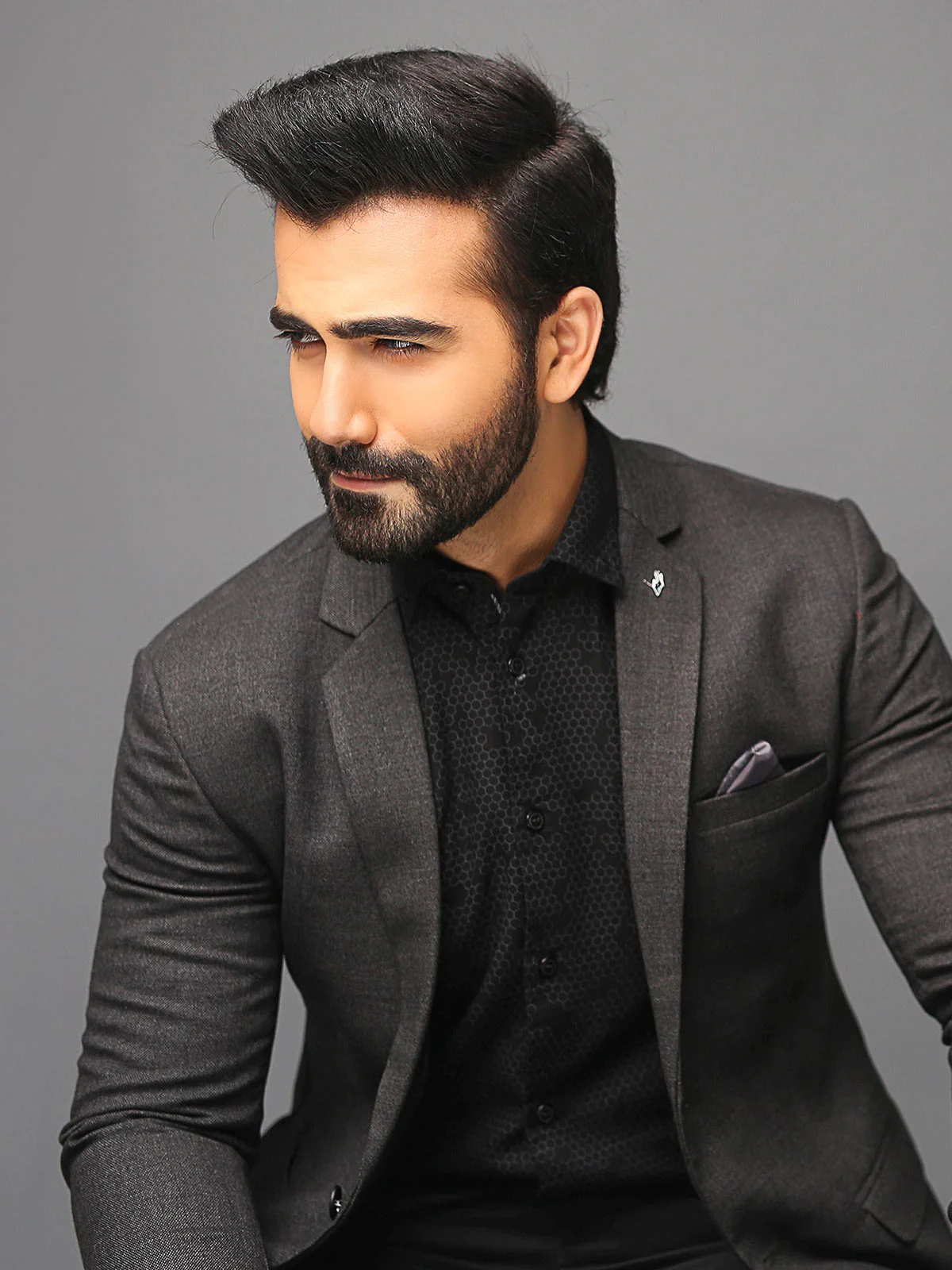 Men's Charcoal Blazer - EMTB18-6652 - Image 4