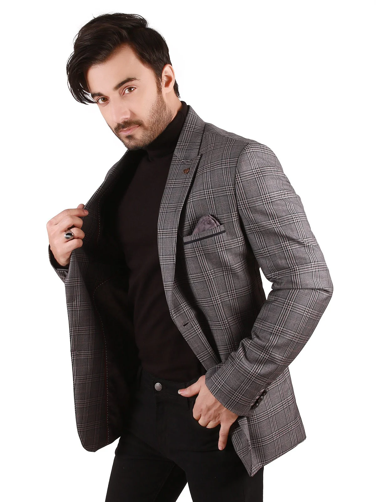 Men's Grey Blazer - EMTB19-6709 - Image 2