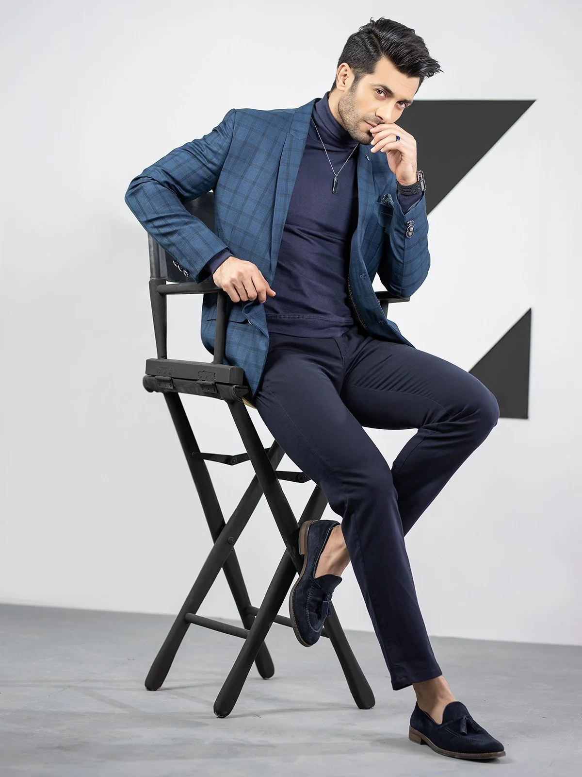 Men's Deep Blue Blazer - EMTB19-6711 - Image 2