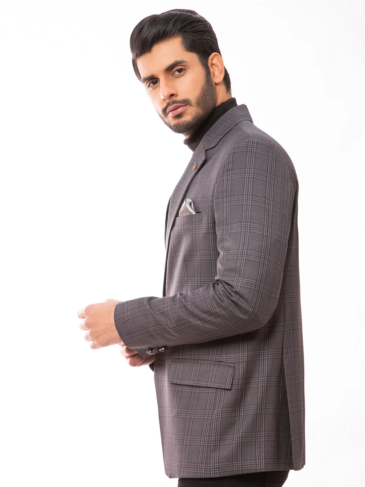 Men's Dark Grey Blazer - EMTB19-6712 - Image 2
