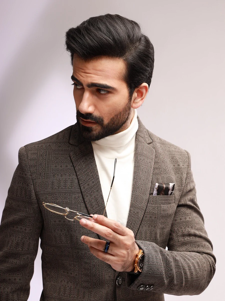 Men's Dark Grey Blazer - EMTB20-6659 - Image 3