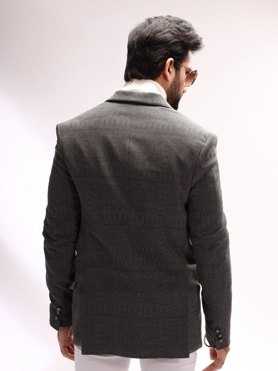 Men's Dark Grey Blazer - EMTB20-6659 - Image 4