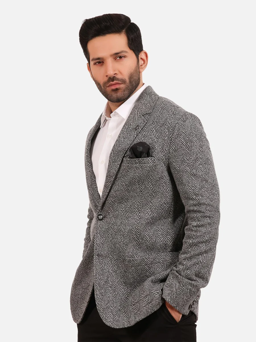 Men's Grey Blazer - EMTB20-6714 - Image 3