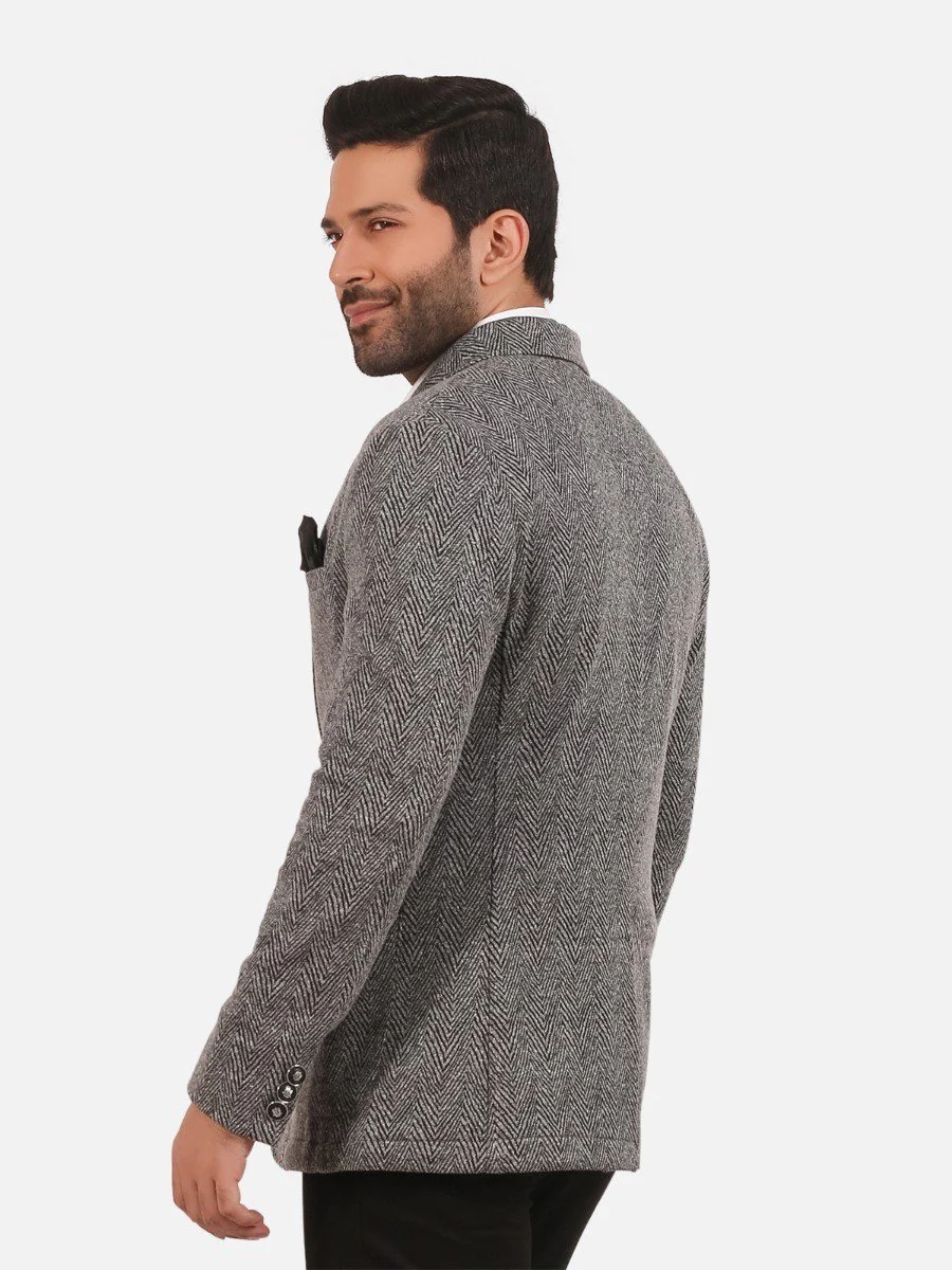 Men's Grey Blazer - EMTB20-6714 - Image 4