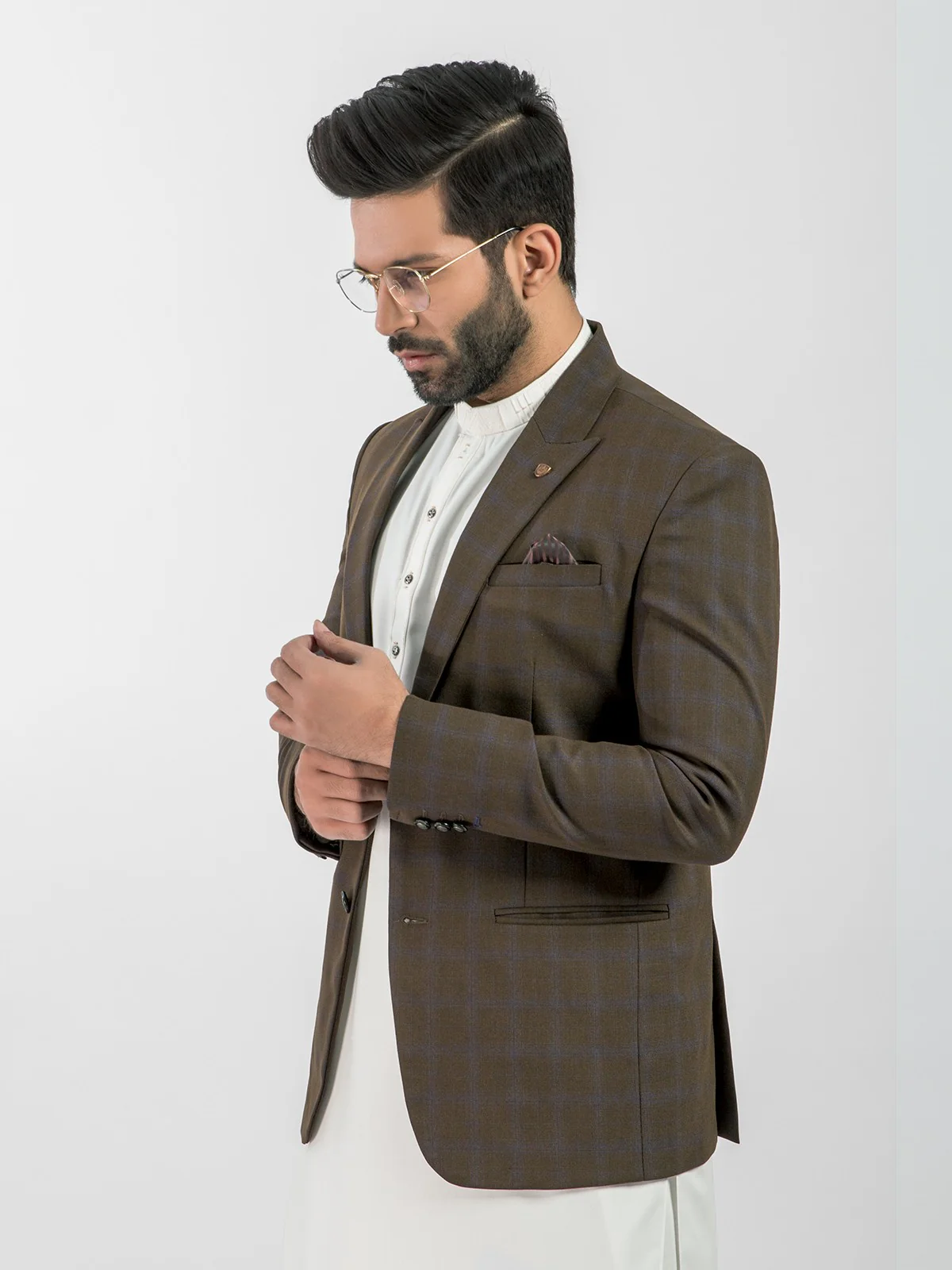 Men's Dark Olive Blazer - EMTB20-6718 - Image 2
