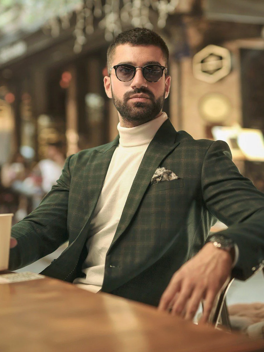 Men's Dark Green Blazer - EMTB20-6719 - Image 5
