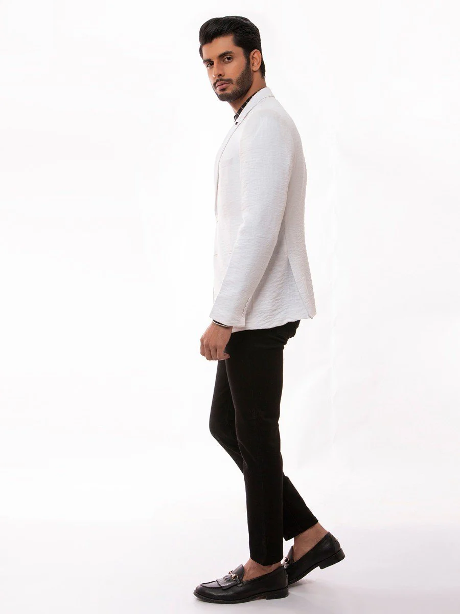 Men's White Blazer - EMTB20-8142 - Image 4